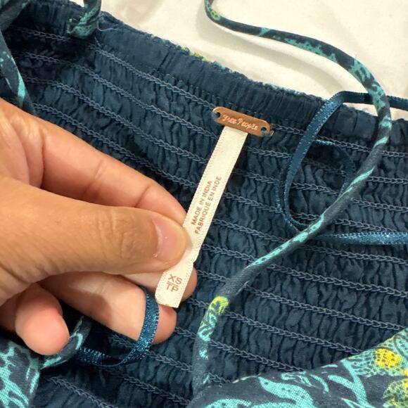 Free People Womens XS Sundrenched Printed Maxi Dress in Neptune Combo Fairy - Picture 7 of 10